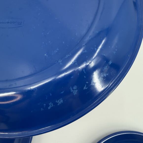 14 Rubbermaid Melamine Melmac 8” Dinner Salad Lunch Plate 3838 Assorted Blues - Picture 12 of 12